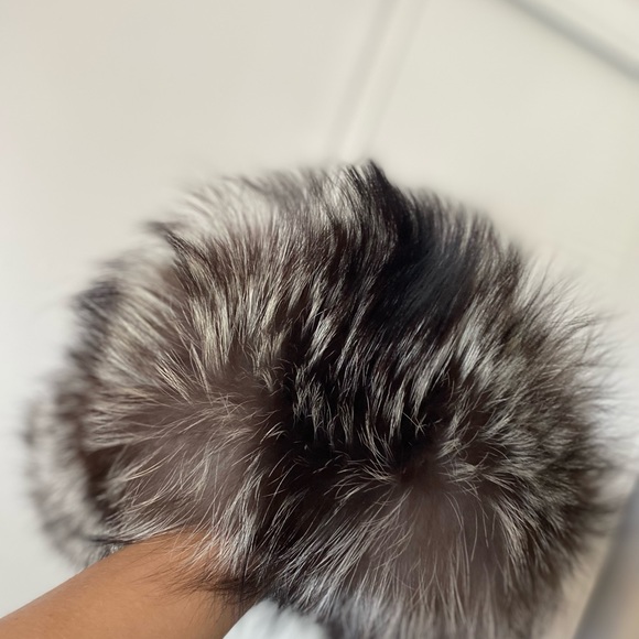 Genuine Real Silver Fox Fur Genuine Leather Fancy Winter Trapper Woman Hat main image 12